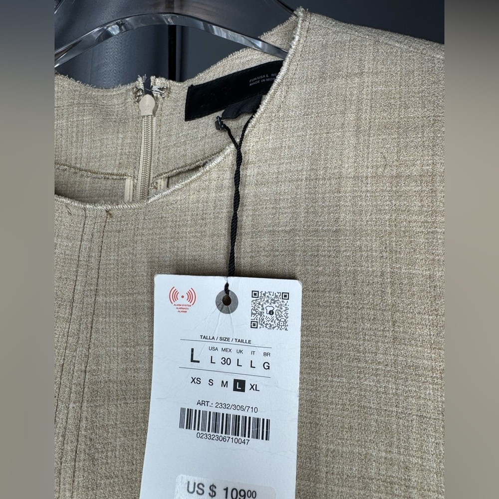 NWT Zara Woman ZW Collection Wool Tube Dress Size L Large - Picture 11 of 12